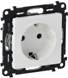Розетка силов. Legrand Valena Life 753421 скрыт. зазем. IP20 белый