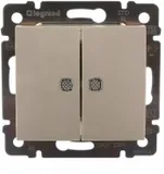Выключатель Legrand Valena скрыт. 2кл. с подсветкой IP20 слоновая кость (774328)
