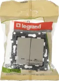 Выключатель Legrand Etika скрыт. 2кл. с подсветкой IP20 слоновая кость (672304)