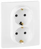 Розетка силов. Legrand Etika 672223 2розет. скрыт. зазем. IP21 белый