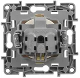 Розетка силов. Legrand Etika 672322 скрыт. зазем. штор. IP21 слоновая кость