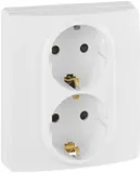 Розетка силов. Legrand Etika 672233 2розет. скрыт. зазем. штор. IP21 белый