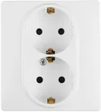 Розетка силов. Legrand Etika 672233 2розет. скрыт. зазем. штор. IP21 белый