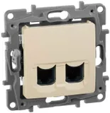 Розетка комп. Legrand Etika 672355 скрыт. слоновая кость