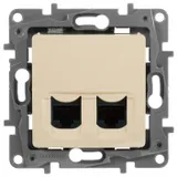 Розетка комп. Legrand Etika 672355 скрыт. слоновая кость