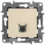 Розетка телеф. Legrand Etika 672340 скрыт. слоновая кость