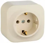 Розетка силов. Legrand Quteo 782250 откр. зазем. штор. IP20 слоновая кость