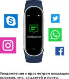 Фитнес-трекер Smarterra FitMaster Ton TFT корп.:черный рем.:синий/белый (SMFT-T03)