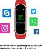 Фитнес-трекер Smarterra FitMaster Ton TFT корп.:черный рем.:красный/белый (SMFT-T05)