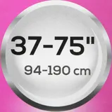 Кронштейн для телевизора Ultramounts UM909 черный 37"-75" макс.35кг настенный поворотно-выдвижной и наклонный