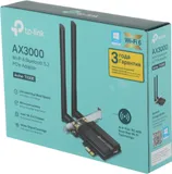 TP-Link Archer TX50E, AX3000 Двухдиапазонный Wi-Fi 6 Bluetooth 5.0 адаптер PCI Express, до 574 Мбит/с на 2,4 ГГц + до 2402 Мбит/с на 5 ГГц, 2 антенны с высоким коэф. усиления