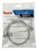 Патч-корд Buro UTP 4 пары cat.5E CCA molded 0.5м серый RJ-45 (m)-RJ-45 (m) (UTP-5E-0,5M-G)