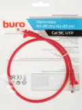 Патч-корд Buro UTP-5E-0.5M-R UTP 4 пары cat.5E CCA molded 0.5м красный RJ-45 (m)-RJ-45 (m)