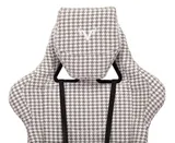 Кресло игровое Zombie VIKING LOFT серый Morris-1 гусин.лапка с подголов. крестов. металл