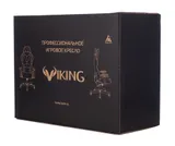 Кресло игровое Zombie VIKING X Fabric серый/темно-синий с подголов. крестов. пластик