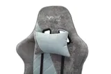Кресло игровое Zombie VIKING X Fabric серо-голубой с подголов. крестов. пластик