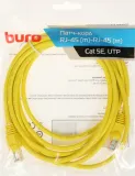 Патч-корд Buro UTP-5E-3M-Y UTP 4 пары cat.5E CCA molded 3м желтый RJ-45 (m)-RJ-45 (m)