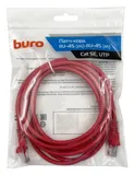 Патч-корд Buro UTP-5E-3M-R UTP 4 пары cat.5E CCA molded 3м красный RJ-45 (m)-RJ-45 (m)