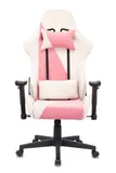 Кресло игровое Zombie VIKING X Fabric белый/розовый с подголов. крестов. пластик