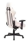 Кресло игровое Zombie VIKING X Fabric белый/розовый с подголов. крестов. пластик