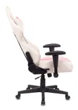 Кресло игровое Zombie VIKING X Fabric белый/розовый с подголов. крестов. пластик