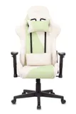 Кресло игровое Zombie VIKING X Fabric белый/зеленый с подголов. крестов. пластик