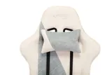 Кресло игровое Zombie VIKING X Fabric белый/серо-голубой с подголов. крестов. пластик