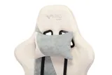 Кресло игровое Zombie VIKING X Fabric белый/серо-голубой с подголов. крестов. пластик