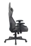 Кресло игровое Zombie VIKING X Fabric серый/черный с подголов. крестов. пластик