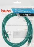 Патч-корд Buro UTP-5E-1,5M-GR UTP 4 пары cat.5E CCA molded 1.5м зеленый RJ-45 (m)-RJ-45 (m)