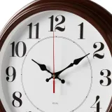 Часы настенные аналоговые Бюрократ WALLC-R85P D35см коричневый/белый (WALLC-R85P35/BROWN)