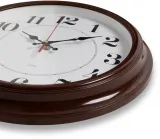 Часы настенные аналоговые Бюрократ WALLC-R85P D35см коричневый/белый (WALLC-R85P35/BROWN)