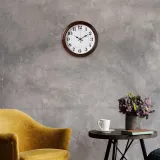 Часы настенные аналоговые Бюрократ WALLC-R85P D35см коричневый/белый (WALLC-R85P35/BROWN)