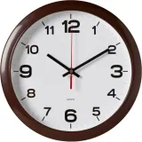 Часы настенные аналоговые Бюрократ WALLC-R87P D29см темно-коричневый/белый (WALLC-R87P29/DARK_BROWN)