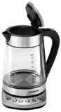 Чайник электрический Hyundai HYK-G3026 1.7л. 2200Вт серебристый/черный корпус: стекло/металл/пластик