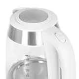 Чайник электрический Hyundai HYK-G4033 1.7л. 2200Вт белый/серебристый (корпус: стекло)