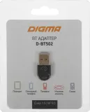 Адаптер USB Digma D-BT502 BT5.0+EDR class 1.5 20м черный