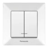 Выключатель Panasonic Arkedia скрыт. 2кл. с подсветкой IP20 белый глянцевый (упак.:1шт) (WMTC00102WH-RU)