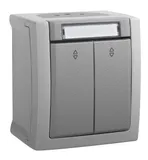 Переключатель Panasonic Pacific откр. 2кл. проходной IP54 серый матовый (упак.:1шт) (WPTC40112GR-RU)