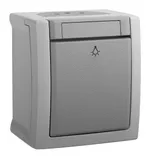 Выключатель Panasonic Pacific откр. 1кл. кнопоч.нажим. IP54 серый матовый (упак.:1шт) (WPTC40162GR-RU)