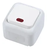 Выключатель Panasonic Palmiye откр. 1кл. с подсветкой IP54 белый глянцевый (упак.:1шт) (90555419-RU)