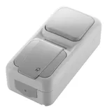 Выключатель Panasonic Palmiye откр. 1кл. IP54 серый глянцевый (упак.:1шт) (90555781-RU)