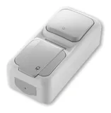 Выключатель Panasonic Palmiye откр. 1кл. IP54 серый глянцевый (упак.:1шт) (90555783-RU)