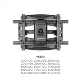 Кронштейн для телевизора Onkron M6L черный 40"-75" макс.45.5кг настенный поворот и наклон