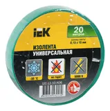 Изолента IEK ш.15мм 20м зеленый (упак.:10шт) (UIZ-13-10-K06-10PCS)