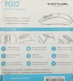 Мышь A4Tech Fstyler FG12 черный оптическая (1200dpi) беспроводная USB (3but)