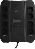 Powercom Back-UPS SPIDER, Line-Interactive, LCD, AVR, 550VA/330W, 8xSchuko outlets (4 surge & 4 batt), USB, black (1456259)
