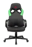 Кресло игровое Zombie RUNNER черный/зеленый эко.кожа крестов. пластик