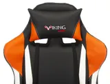 Кресло игровое Zombie VIKING TANK черный/оранжевый/белый эко.кожа с подголов. крестов. металл