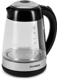 Чайник электрический Hyundai HYK-G3803 1.7л. 2200Вт черный/серебристый корпус: стекло